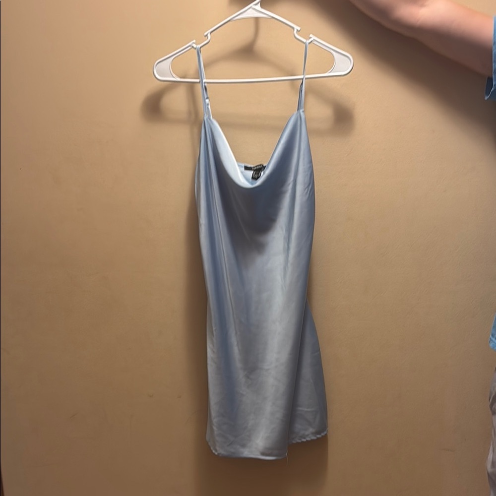 Forever 21 Light Blue Satin Dress